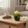 Květináč keramický kulatý Ø 10 cm V 9 cm zelený lesklý Náhled obrázku produktu 5