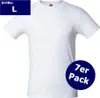 SET 7er Pack T-Shirt Größe L Herren T Shirts weis Fruit of Produktbild-Vorschau 2