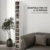 HOMCOM Mobile Libreria Porta CD a 12 Ripiani per 204 CD, Anteprima dell’immagine prodotto 4