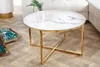 Eleganter Couchtisch BOUTIQUE 80cm weiß rund Kristallglas Produktbild-Vorschau 3