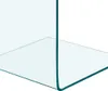 A close-up view of the corner of a glass table, showing the seamless join between two panels. Náhľad obrázku produktu