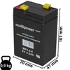Multipower MP4,5-6 / 6V 4,5Ah Blei Akku AGM Produktbild-Vorschau 3