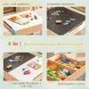 COSTWAY 3-delige kinderset van hout, kinderstoel met 2 Productafbeelding-voorbeeld 4