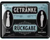LANOLU Blechschild Getränkerückgabe Schild, Toilettenschild Produktbild-Vorschau 1