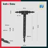 KOTARBAU® 2 St. T Scharniere schwarz L: 400 mm Kreuzgehänge Produktbild-Vorschau 3