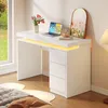 Scrivania Okwish con illuminazione a LED, scrivania da Anteprima dell’immagine prodotto 1