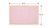 A pink corkboard with a wooden frame, with dimensions indicated by measurement lines and text. Anteprima dell’immagine prodotto