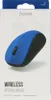 The image shows the packaging of a blue and black wireless optical mouse. Anteprima dell’immagine prodotto
