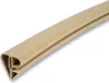 A close-up, angled view of a curved, sand-colored handrail profile against a white background. Produktbild-Vorschau