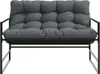 A studio shot of a grey garden bench with cushions. Náhled obrázku produktu