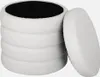 Pouf contenitore in bouclé, Bianco Anteprima dell’immagine prodotto 2