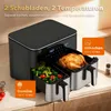 WELLENT XXL Heißluftfritteuse 11L Dual Zone, Airfryer 2600W Produktbild-Vorschau 8