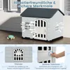 GOPLUS Hundehütte Outdoor, wetterfester Hundekäfig mit Produktbild-Vorschau 6