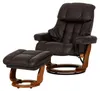 home24 Relaxsessel mit Hocker - Echtleder / Kunstleder Produktbild-Vorschau 1