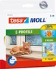 The image shows the packaging of a TESA E-PROFILE weatherstripping product, featuring a cat sitting on a windowsill. Náhled obrázku produktu