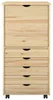 vidaXL Mobile su ruote Marrone 53 x 39 x 103 cm Legno Anteprima dell’immagine prodotto 3