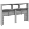 Design LED-Kopfteil mit Ablage Grau Sonoma 160x17x102 cm, Produktbild-Vorschau 8