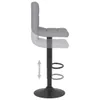 Barhocker 2 Stk. Hellgrau Stoff Produktbild-Vorschau 7