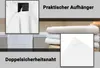 5er Set Duschtücher 100% Baumwolle, 70x140 cm, Weiß Produktbild-Vorschau 4