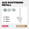 TESA 40416, WC-Bürste & Halter, Chrom, Weiß, Metall, Produktbild-Vorschau 3