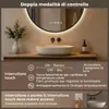S'AFIELINA Specchio Bagno LED Rotondo 80 cm, Cornice Nera, Anteprima dell’immagine prodotto 8
