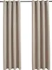 vidaXL Verdunkelungsvorhänge mit Metallösen 2 Stk. Beige Produktbild-Vorschau 1