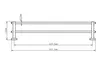 Badetuchhalter Lenz Sky doppelt 64,5 cm Nickel-matt Produktbild-Vorschau 4
