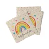 Sovie HOME Serviette RAINBOW Schön, dass du da bist in Produktbild-Vorschau 2