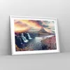 Gerahmtes Poster - Weißer Rahmen - Wasserfall Himmel Berg - Produktbild-Vorschau 8
