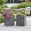 Kubus Übertopf - L -  ca. 30x30 cm - anthrazit -  Höhe: Produktbild-Vorschau 6