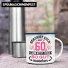 Trendation - 60. Geburtstag Frauen Emaille Tasse Geschenk Produktbild-Vorschau 4