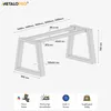 A diagram and icons showing the specifications of metal table legs. Produktbild-Vorschau