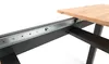 Esstisch Wildeiche Anthrazit 120 cm, Detail Auszug Produktbild-Vorschau
