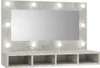 vidaXL Specchio con LED grigio cemento 90x31,5x62 cm Anteprima dell’immagine prodotto 1