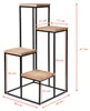 2.03 Blumentopfhalterung mit 4 Etagen aus Holz und Metall - Produktbild-Vorschau 3