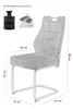 Hela Tische, 4er Set Freischwinger Stuhl LINDA, Mikrofaser Produktbild-Vorschau 2