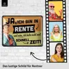 LANOLU Retro Blechschild Ruhestand, Geschenk zum Produktbild-Vorschau 2