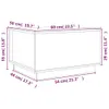 vidaXL Table basse blanche 60x50x35 cm pin massif Voir les images du produit 8