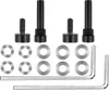 A set of screws, washers, and Allen wrenches for repairing headphones, laid out on a white background. Voir les images du produit