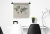 MuchoWow® Wandteppich Wandbehang Weltkarte - Giraffe - Grau Produktbild-Vorschau 3