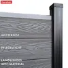 WPC Sichtschutzzaun Kronos mit robusten Aluminium-Pfosten Produktbild-Vorschau 3