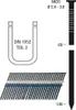 Nagelstreifen NK20 3,8 x 130 mm HBK blank geharzt Produktbild-Vorschau 1