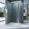 A modern bathroom with a glass shower enclosure. Produktbild-Vorschau