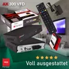 A collage of product shots and marketing elements for a satellite receiver. Produktbild-Vorschau
