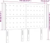 vidaXL Kopfteil mit Ohren Dunkelbraun 147x16x118/128 cm Produktbild-Vorschau 8