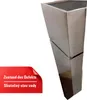 A tall, metallic planter with a visible seam in the middle, set against a white background. A red banner with text is in the lower-left corner. Podgląd zdjęcia produktu