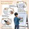 COSTWAY Sztaluga dziecięca z krzesłem, tablica dla dzieci o Podgląd zdjęcia produktu 6