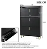 Armadio per scarpe con 3 ante, dimensioni 80x23,5x123,5 cm, Anteprima dell’immagine prodotto 2