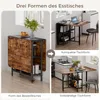 Mondeer Table de cuisine pliante avec 2 étagères et Voir les images du produit 4
