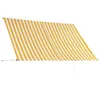 vidaXL Wysuwana markiza 250×150 cm Żółto-biała Podgląd zdjęcia produktu 4